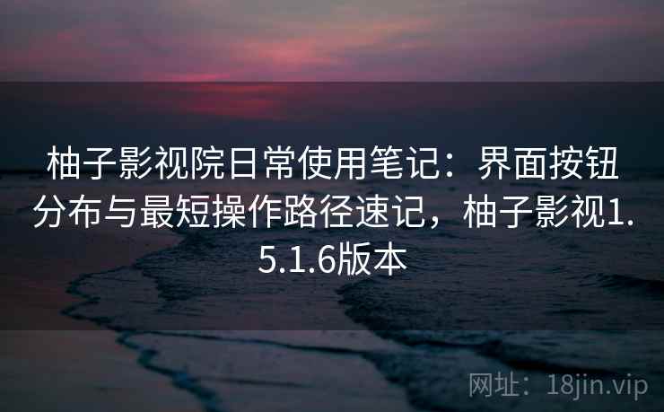 柚子影视院日常使用笔记：界面按钮分布与最短操作路径速记，柚子影视1.5.1.6版本