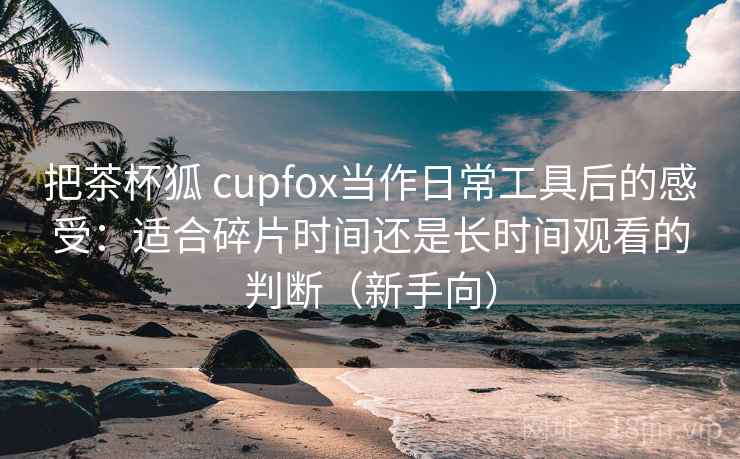 把茶杯狐 cupfox当作日常工具后的感受：适合碎片时间还是长时间观看的判断（新手向）