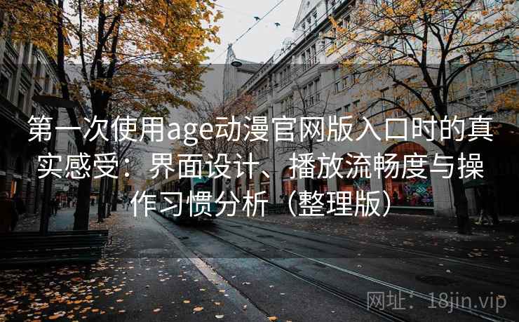 第一次使用age动漫官网版入口时的真实感受：界面设计、播放流畅度与操作习惯分析（整理版）