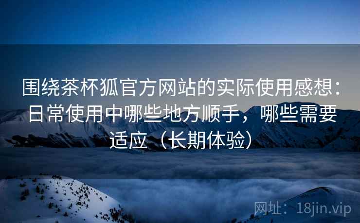 围绕茶杯狐官方网站的实际使用感想：日常使用中哪些地方顺手，哪些需要适应（长期体验）