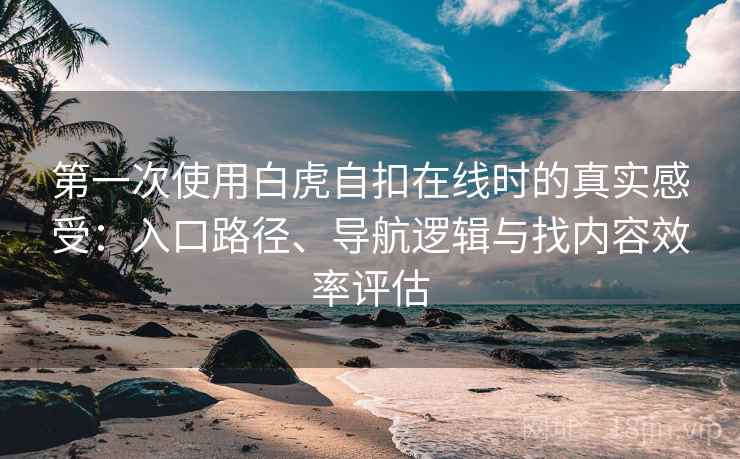 第一次使用白虎自扣在线时的真实感受：入口路径、导航逻辑与找内容效率评估