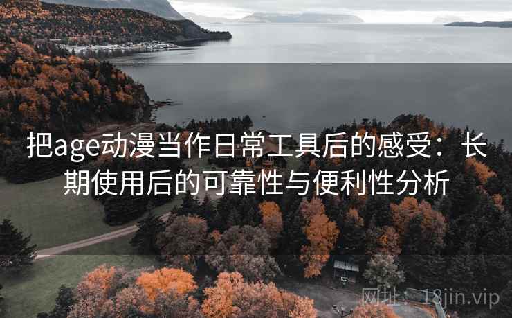 把age动漫当作日常工具后的感受：长期使用后的可靠性与便利性分析