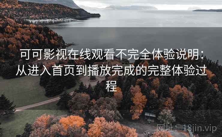 可可影视在线观看不完全体验说明：从进入首页到播放完成的完整体验过程