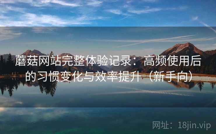 蘑菇网站完整体验记录：高频使用后的习惯变化与效率提升（新手向）